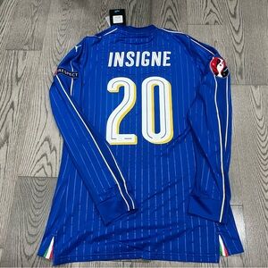 Italy Puma Authentic Long Sleeves ACTV Jersey EURO 2016 Insigne #20 BNWT